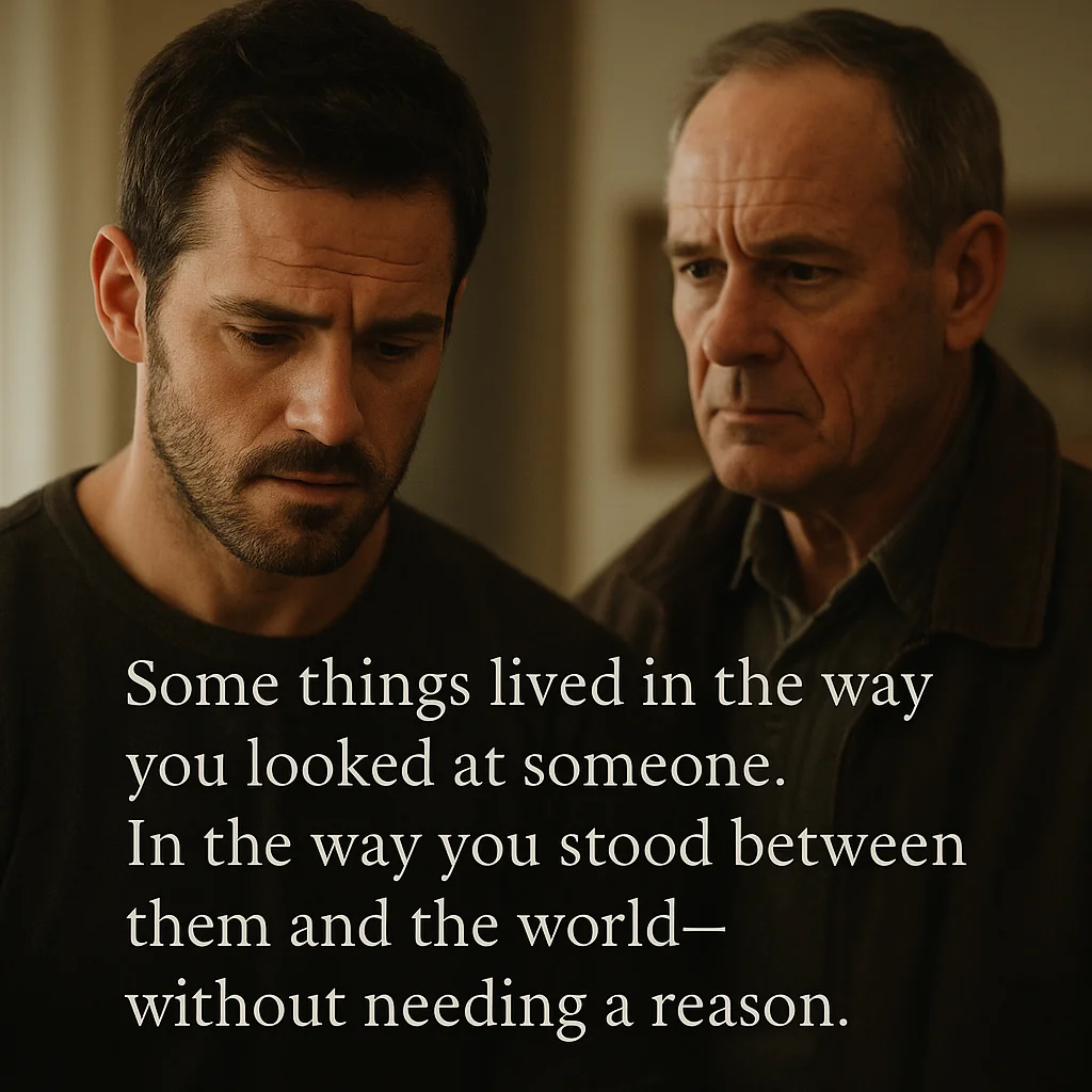 AN OLD MAN WATCHING A YOUNG MAN