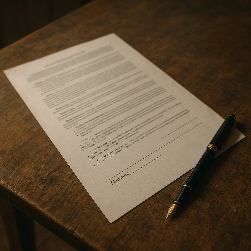 unsigned document
