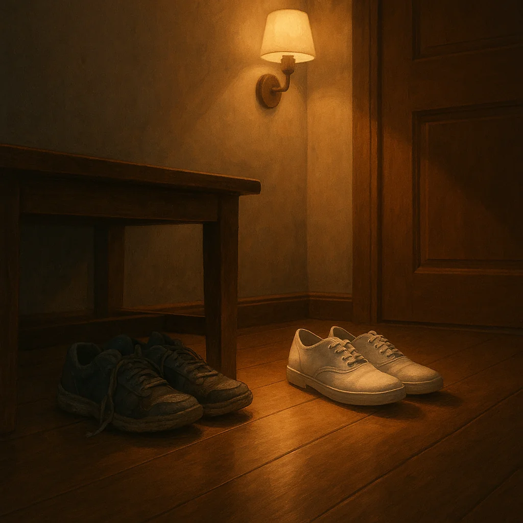 拯救她的代價,是我自己 elias家的玄關two pairs of shoes