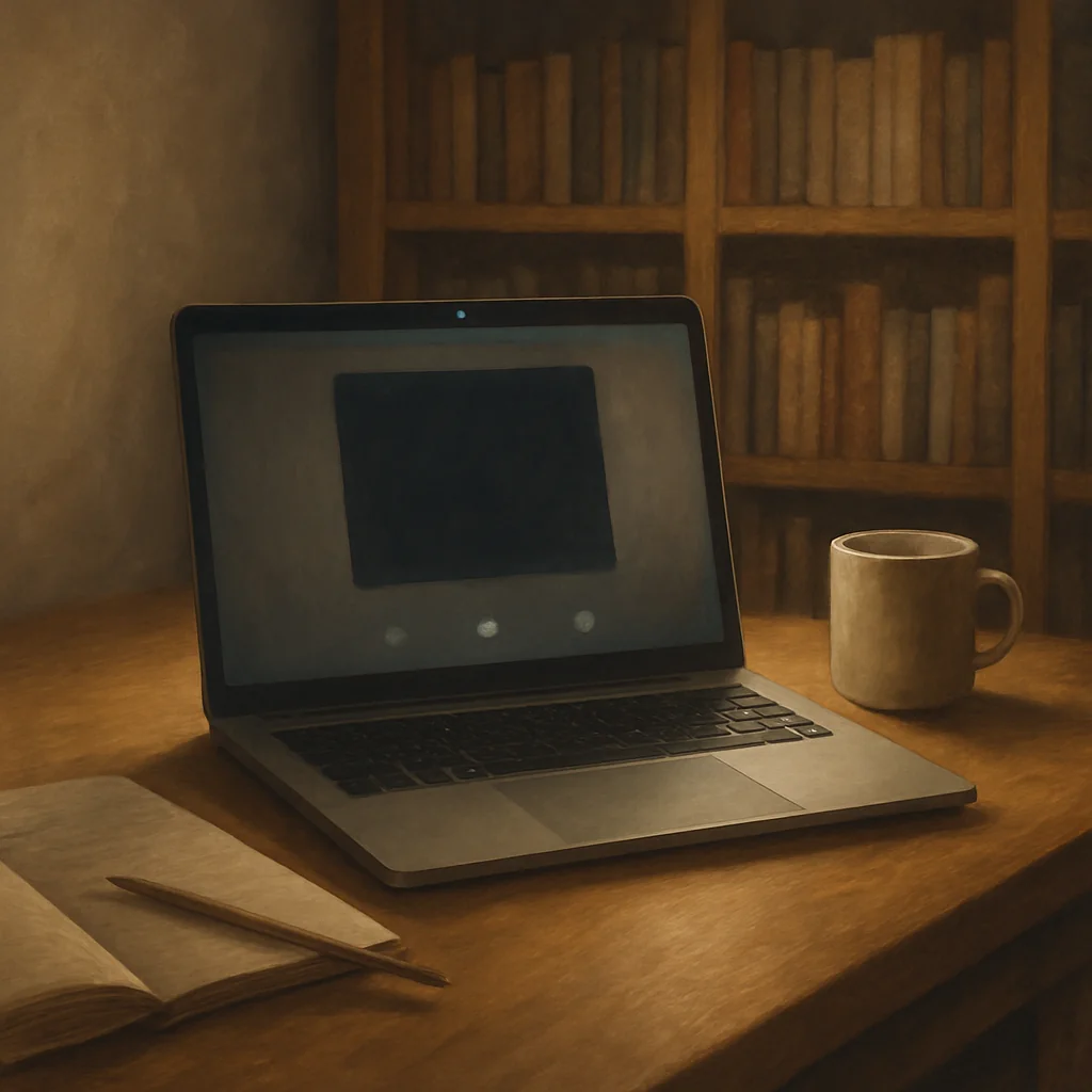saving her broke me a laptop on the table