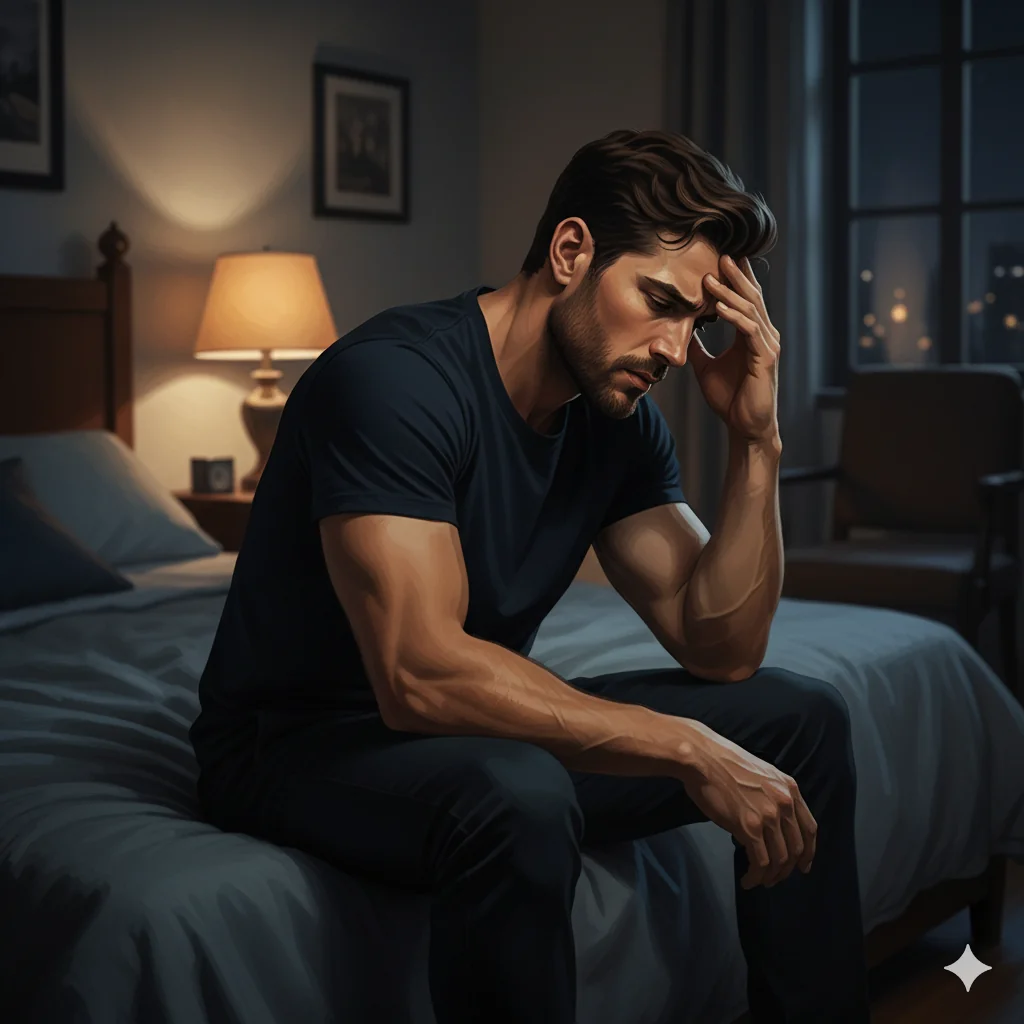 Saving Her Broke Me elias thinking on the bed