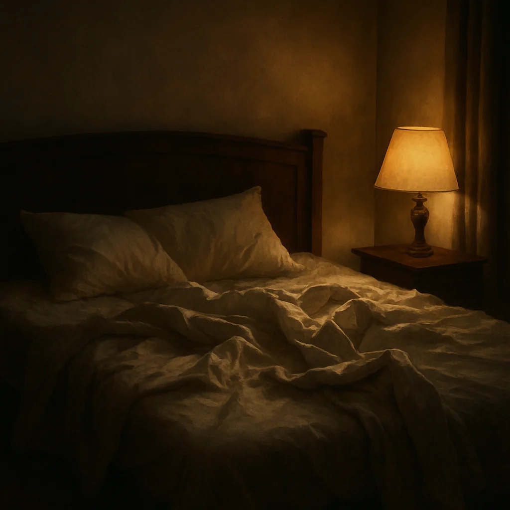 saving her broke me a dimly lit bedroom